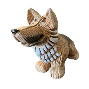 Vtg Artesania Rinconada Standing German Shepherd Male Dog Figurine Uruguay